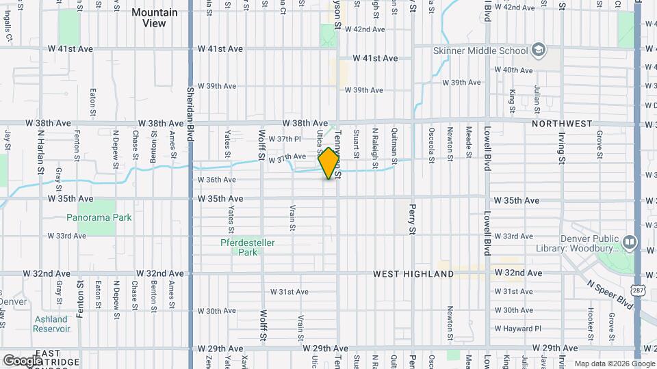 4418 W 36th Ave Map and Location Details