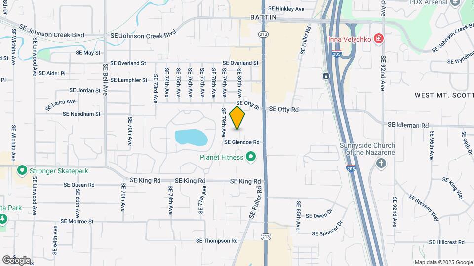 8001 SE Glencoe Rd Map and Location Details