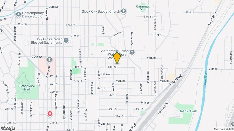 1309 28th St Map and Location Details