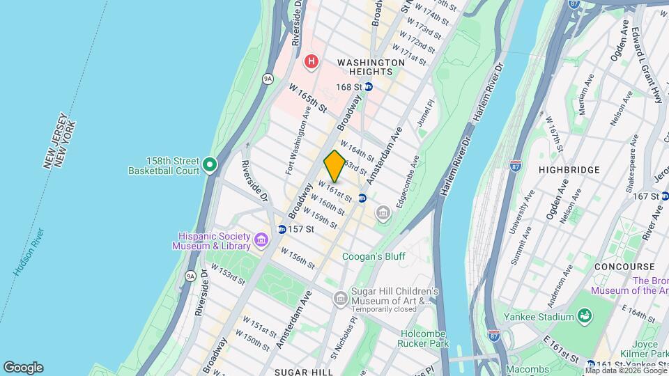 551 W 161st St Map and Location Details