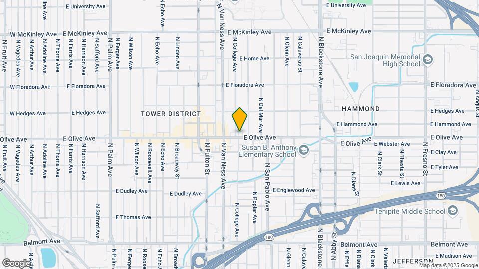 1143 E Olive Ave Mapa y Detalles de la Ubicación