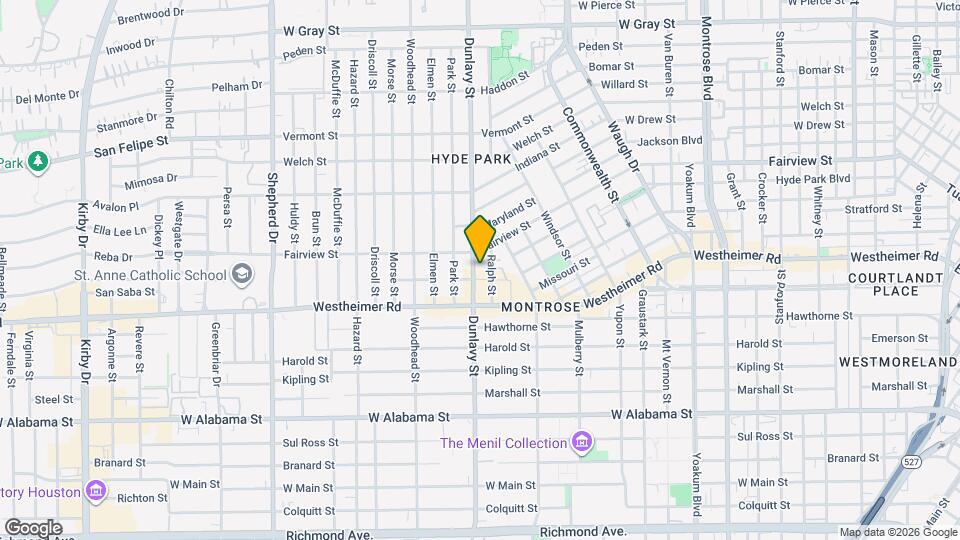 2415 Dunlavy St Map and Location Details