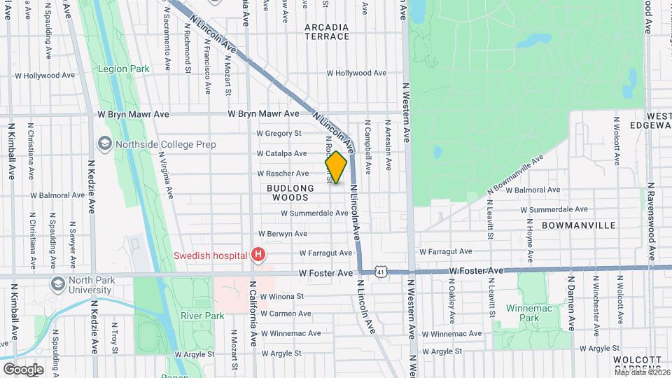 2550 W Balmoral Ave, Unit 1 Mapa y Detalles de la Ubicación