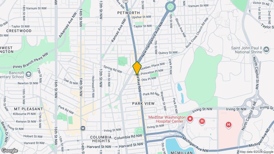 3628 Georgia Ave NW Map and Location Details