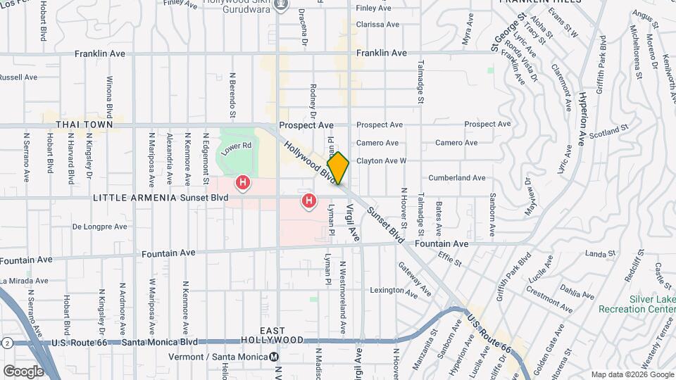 4518 Hollywood Blvd Map and Location Details