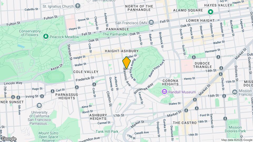 1394 Masonic Ave Map and Location Details