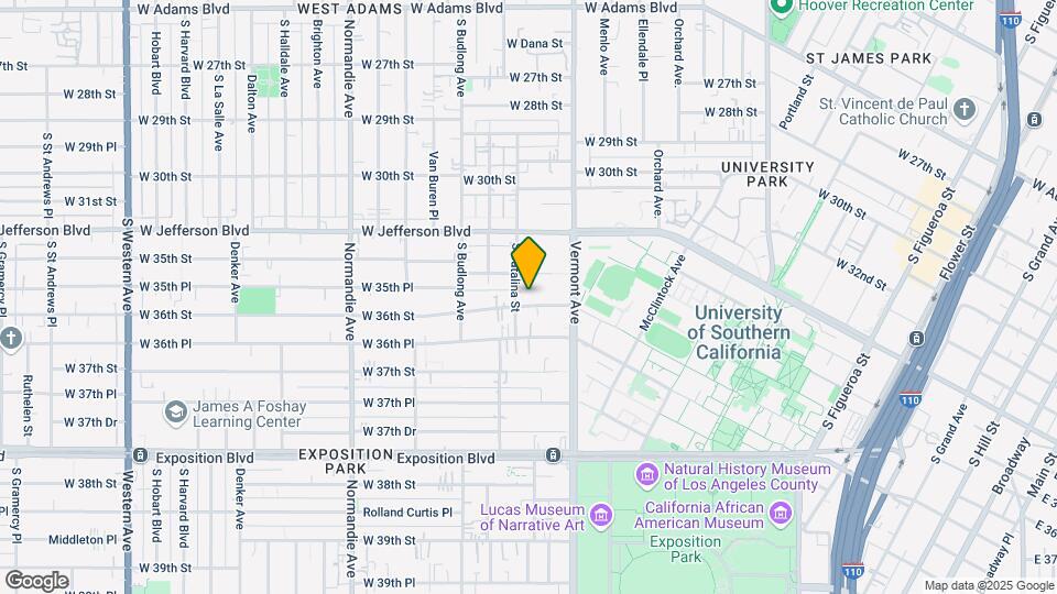 1155 W 36th St Map and Location Details