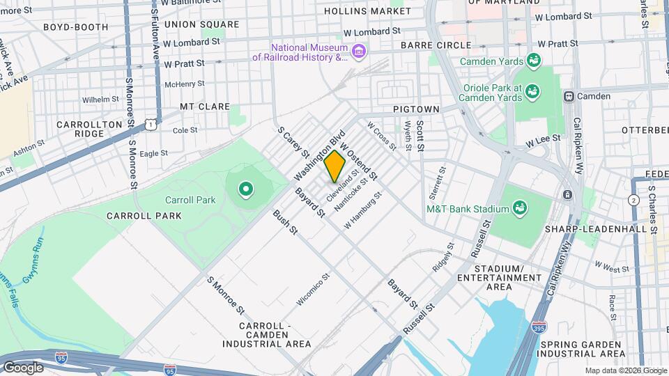 1314 S Carey St Mapa y Detalles de la Ubicación