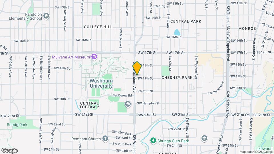 1834 SW Washburn Ave Map and Location Details