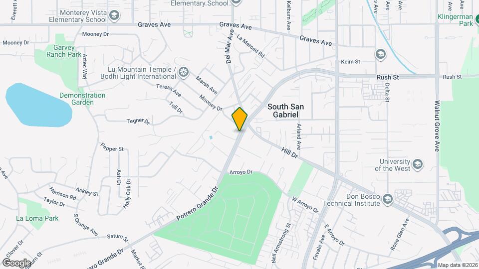 1537 Potrero Grande Dr Map and Location Details