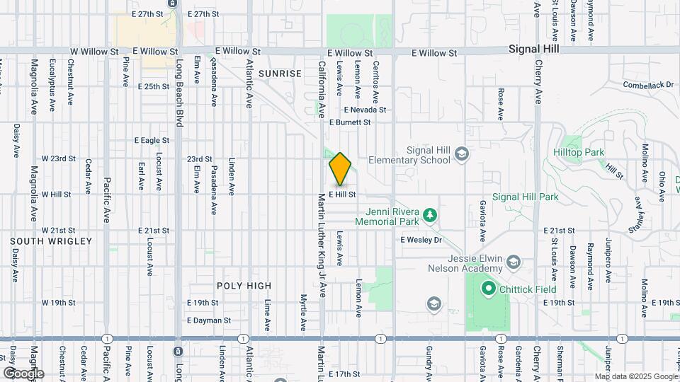1025 E Hill St Map and Location Details