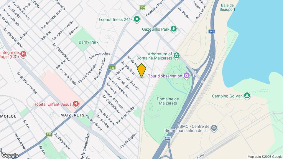 1580 Mailloux Av Map and Location Details