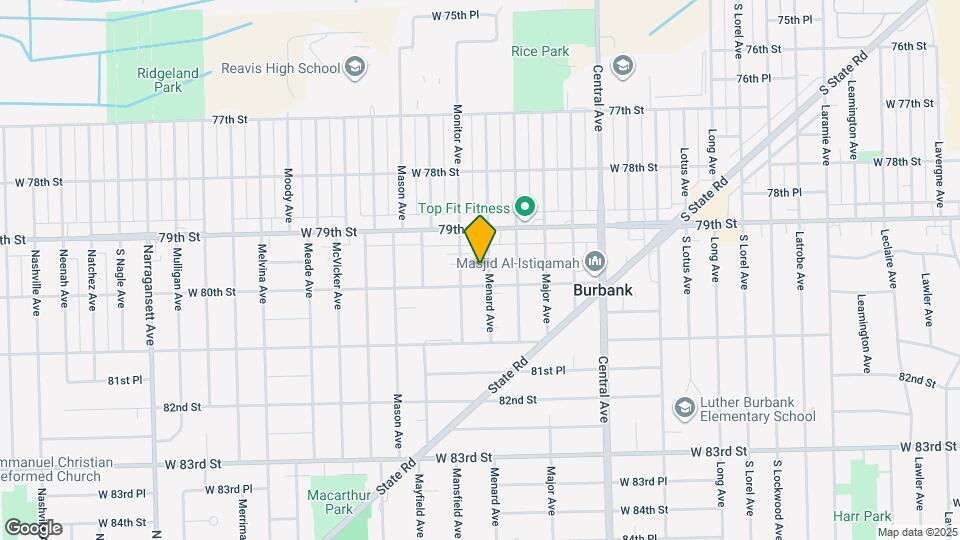 7928 Menard Ave Map and Location Details