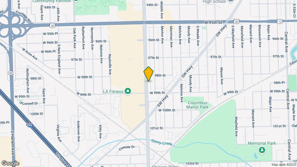 9821 S Ridgeland Ave Mapa y Detalles de la Ubicación
