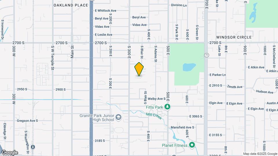 2870 S Blair St Map and Location Details