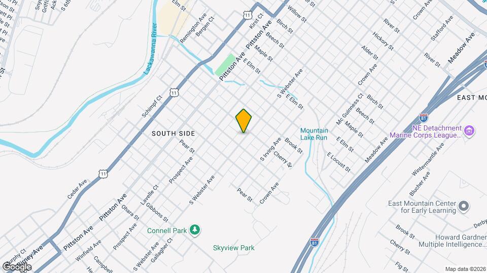 1418 S Webster Ave Map and Location Details