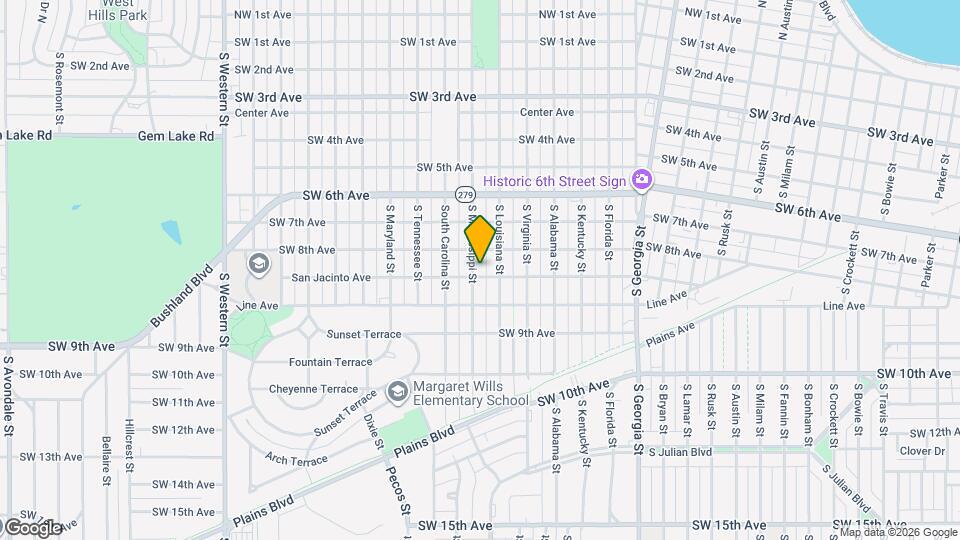 809 S Mississippi St Map and Location Details