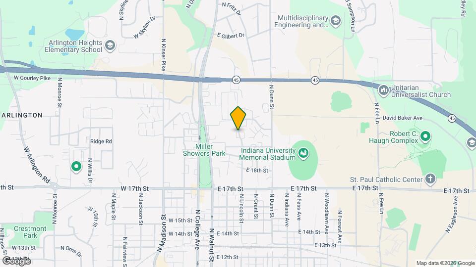 1739 N Lincoln St Map and Location Details