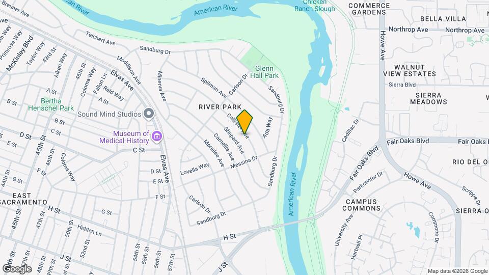 5724 Callister Ave Map and Location Details