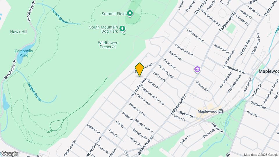 293 Wyoming Ave Map and Location Details