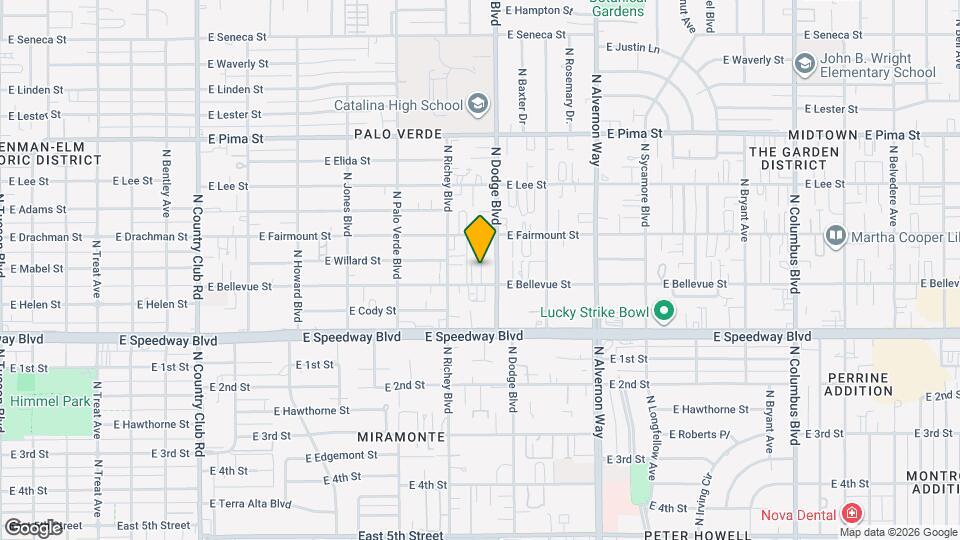 3647 E Bellevue St Map and Location Details