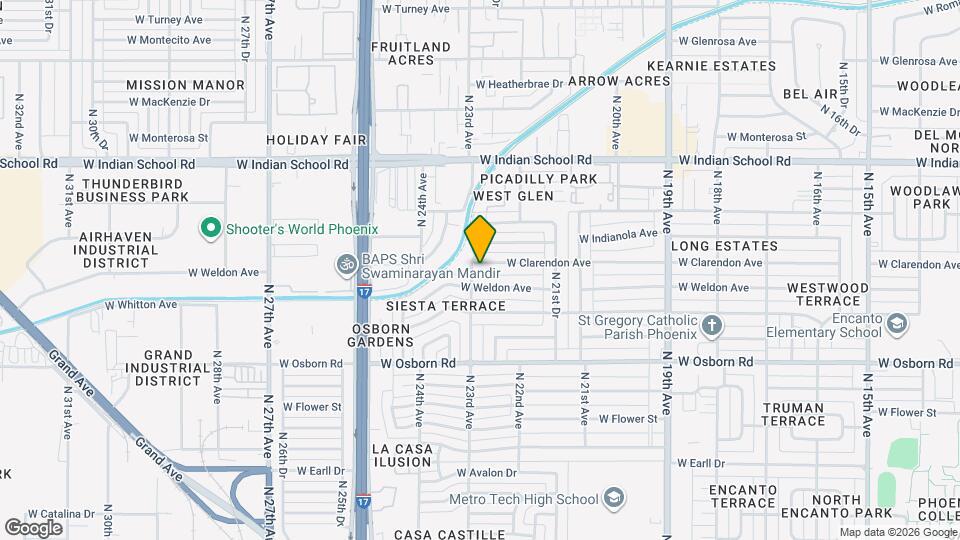 2241 W Clarendon Ave Map and Location Details