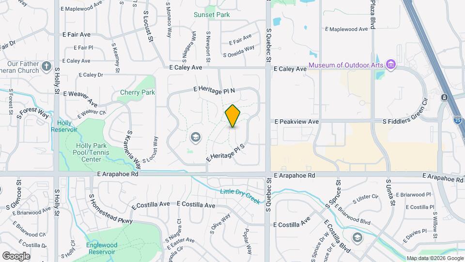 6521 S Pontiac Ct Map and Location Details