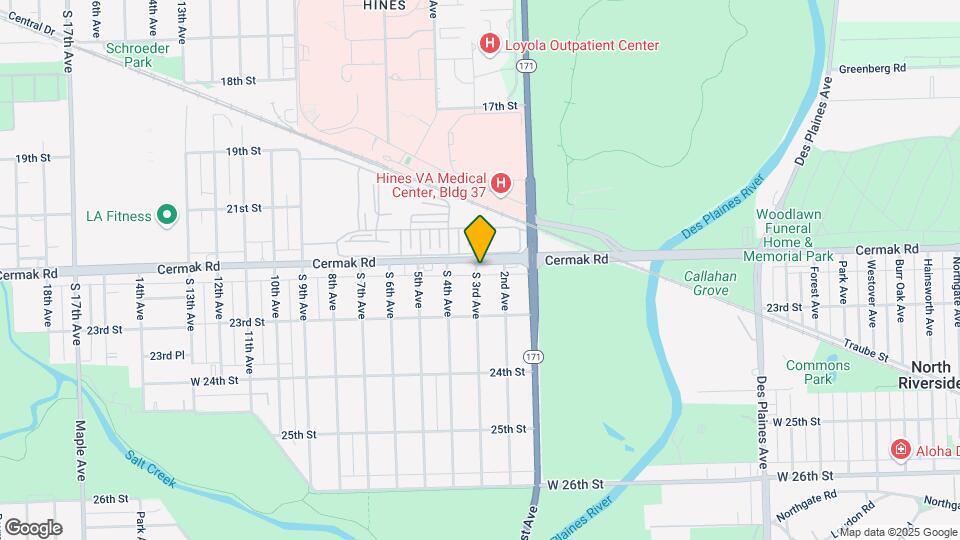 8455 W Cermak Rd Mapa y Detalles de la Ubicación