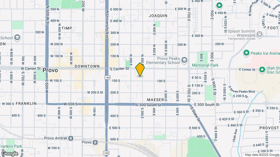 Halladay 295 E 100 S Map and Location Details