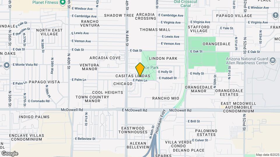 4441 E Hubbell St Map and Location Details