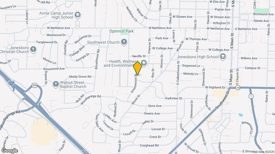 1816 Greenwood St Map and Location Details