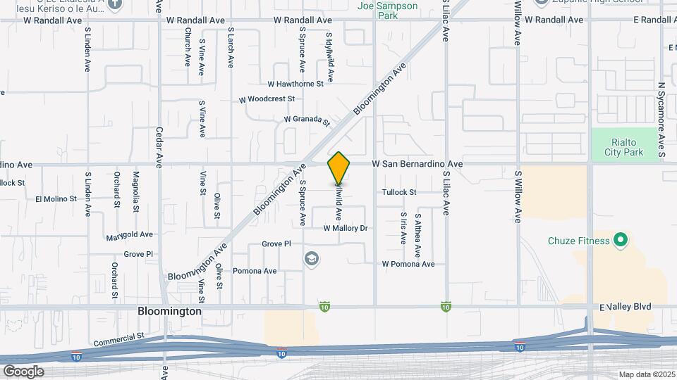 1373 S Idyllwild Ave Mapa y Detalles de la Ubicación