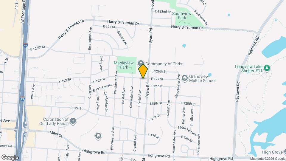 12701 Crystal Ave Map and Location Details