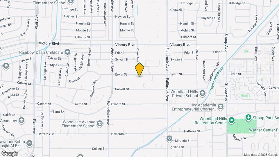 22960 Erwin St Map and Location Details