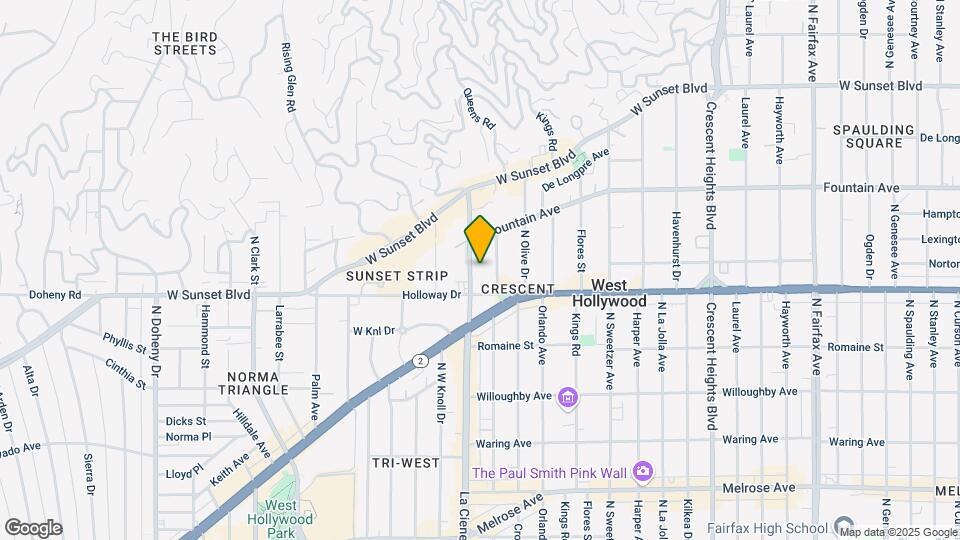 1124 N La Cienega Blvd Map and Location Details