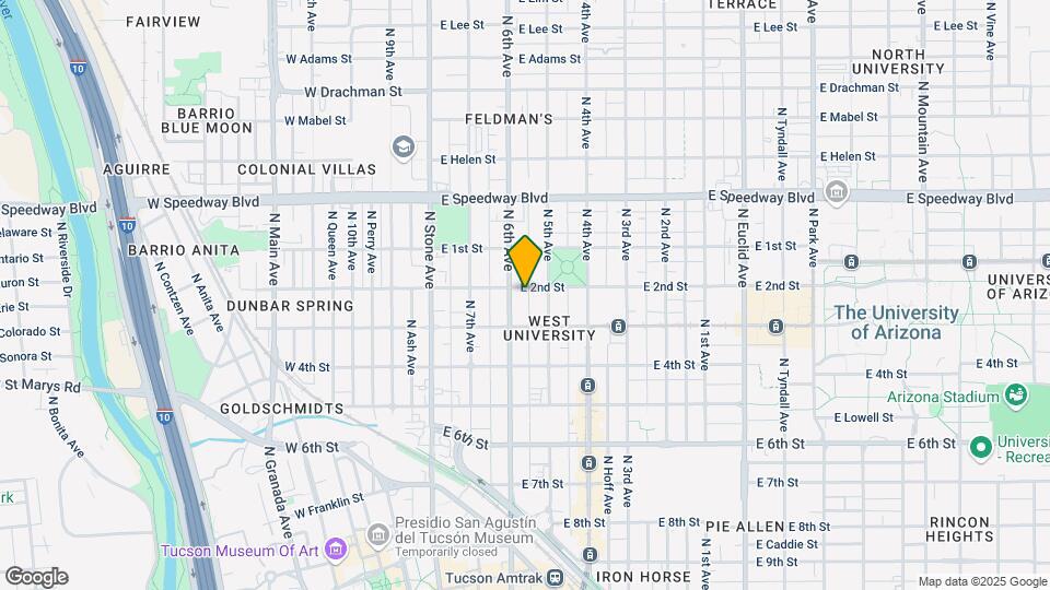 210 E 2nd St Map and Location Details