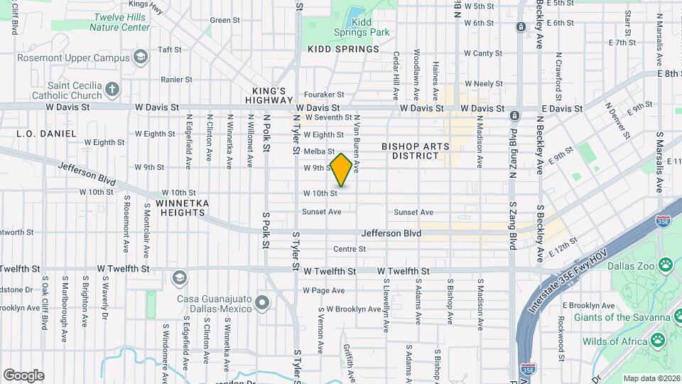 723 W 10th St Map and Location Details