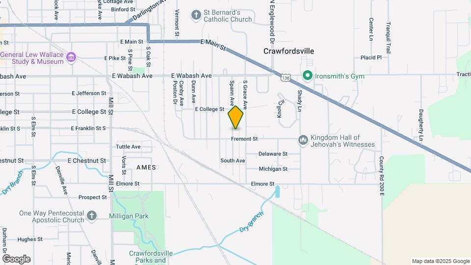 610 Spann Ave-Unit -610 1/2 Map and Location Details