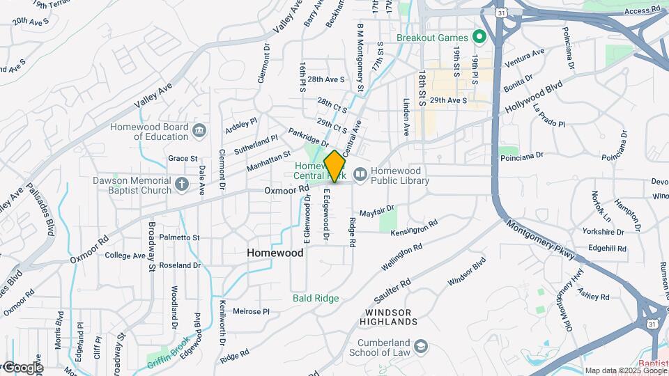 1703 Oxmoor Rd Map and Location Details