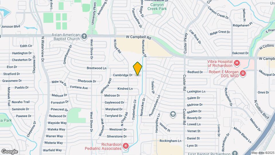 641 Cambridge Dr Map and Location Details