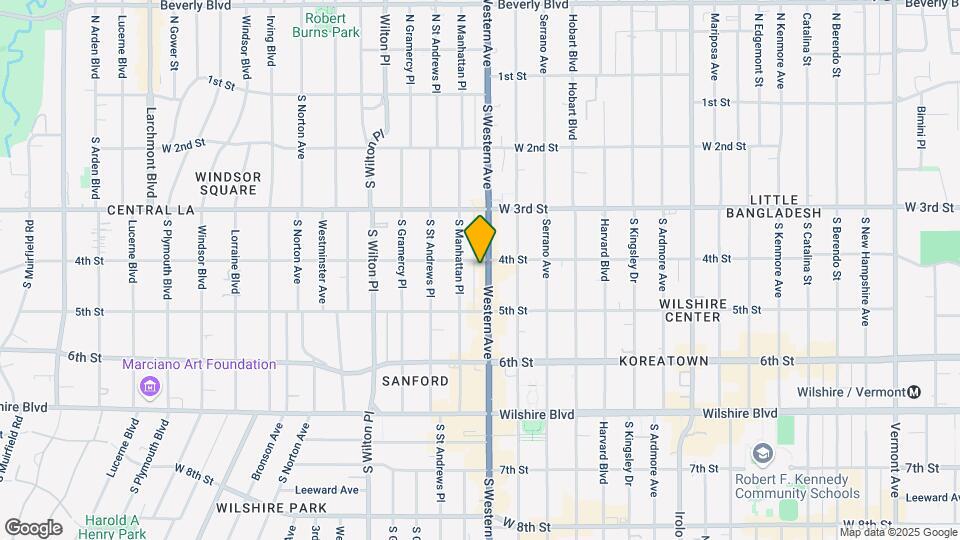401 S Western Ave Map and Location Details