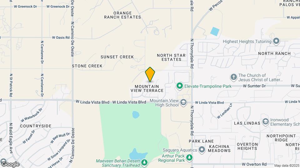 9714 N Donegal Pl Map and Location Details