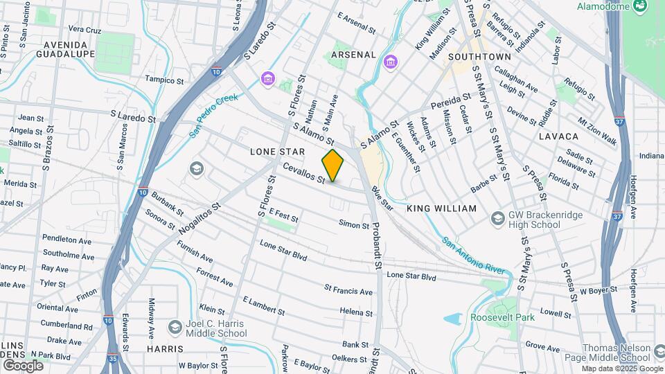302 E Cevallos, Unit 3 Map and Location Details