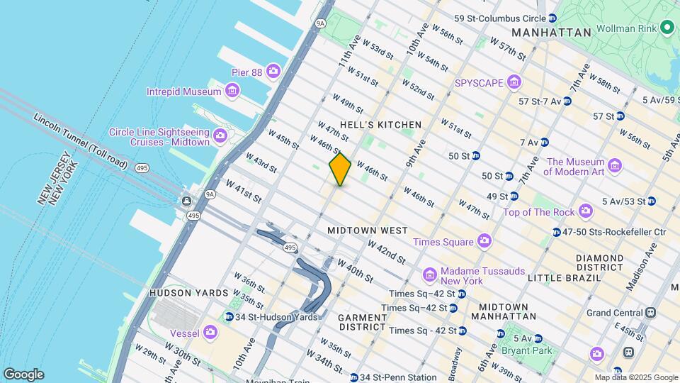 464 W 44th St Map and Location Details