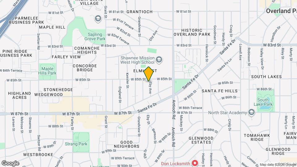 8508 Eby Ave Map and Location Details