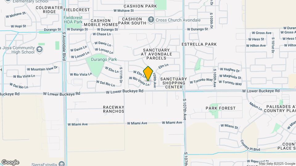 10958 W Rio Vista Ln Map and Location Details