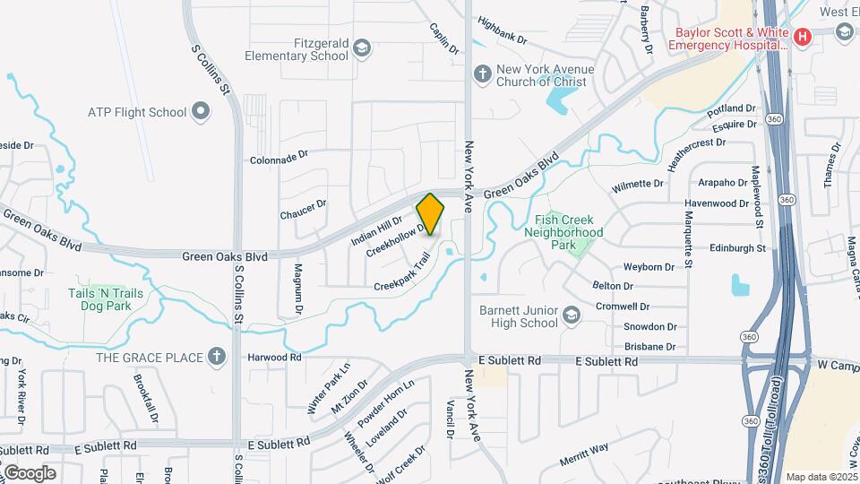 1811 Creekpark Trail Map and Location Details