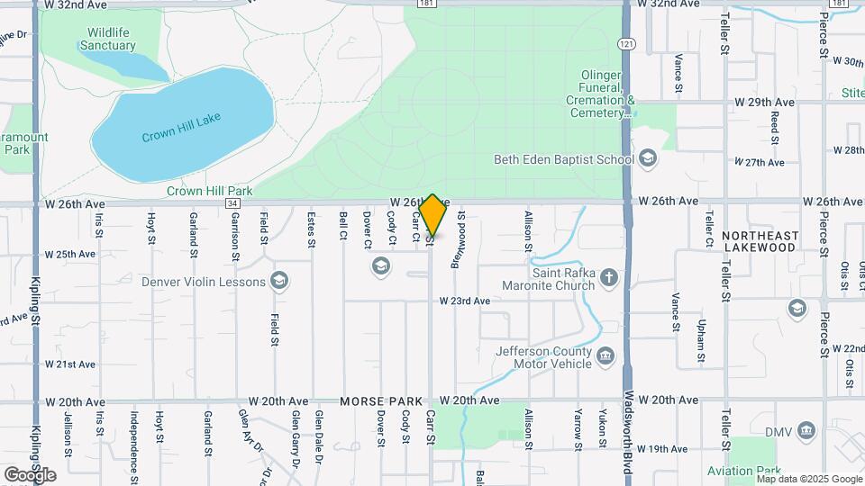 8374 W 25th Pl Map and Location Details