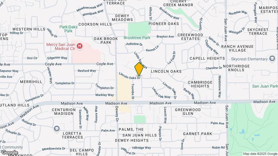 6812 Lincoln Oaks Dr Map and Location Details