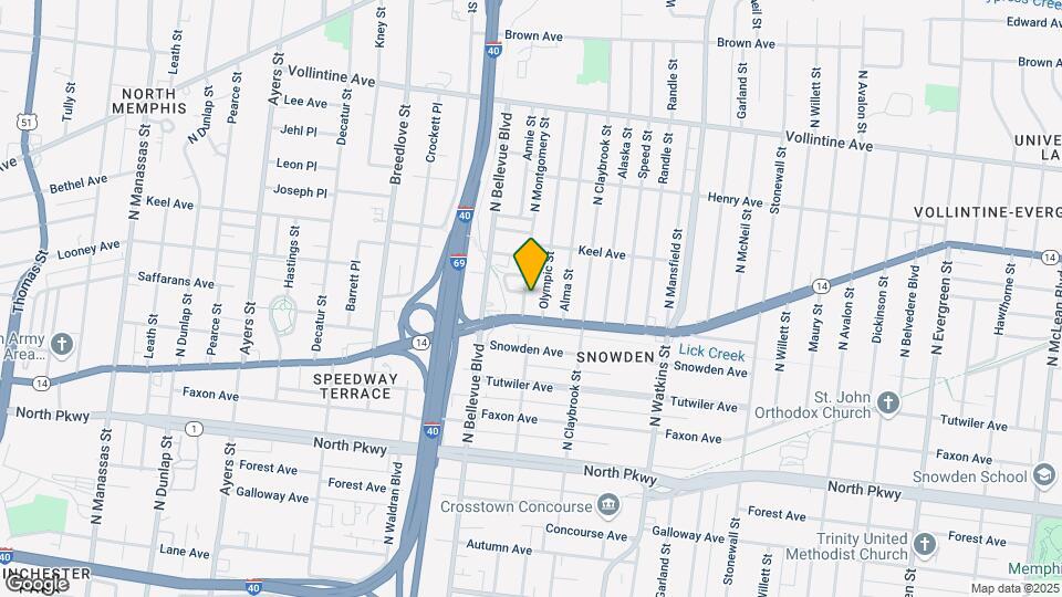 738 N Montgomery St Mapa y Detalles de la Ubicación